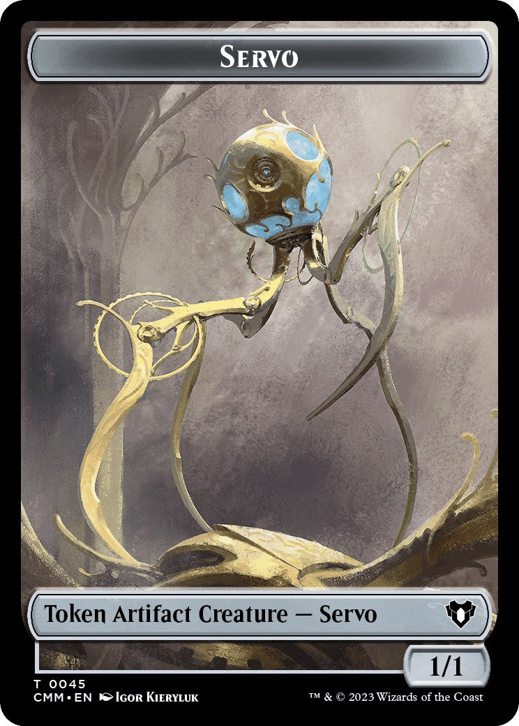 Servo // Myr Double-Sided Token [Commander Masters Tokens] | Silver Goblin