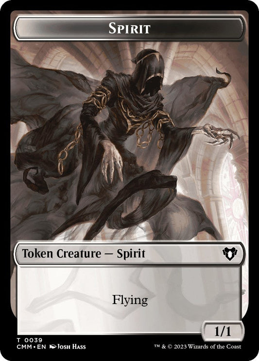 Spirit (0039) // Goblin Double-Sided Token [Commander Masters Tokens] Foil