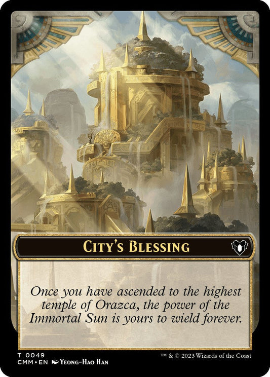 City's Blessing // Elf Druid Double-Sided Token [Commander Masters Tokens] Foil