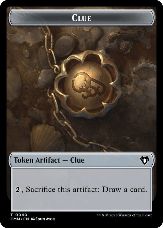 Clue // Satyr Double-Sided Token [Commander Masters Tokens] Foil