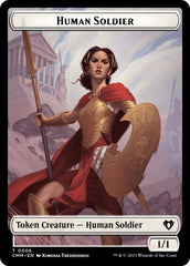 Human Soldier // Dragon (0021) Double-Sided Token [Commander Masters Tokens] | Silver Goblin