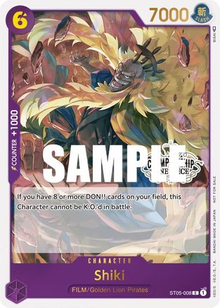 Shiki (Store Championship Participation Pack Vol. 2) (ST05-008) - One Piece Promotion Cards Foil | Silver Goblin