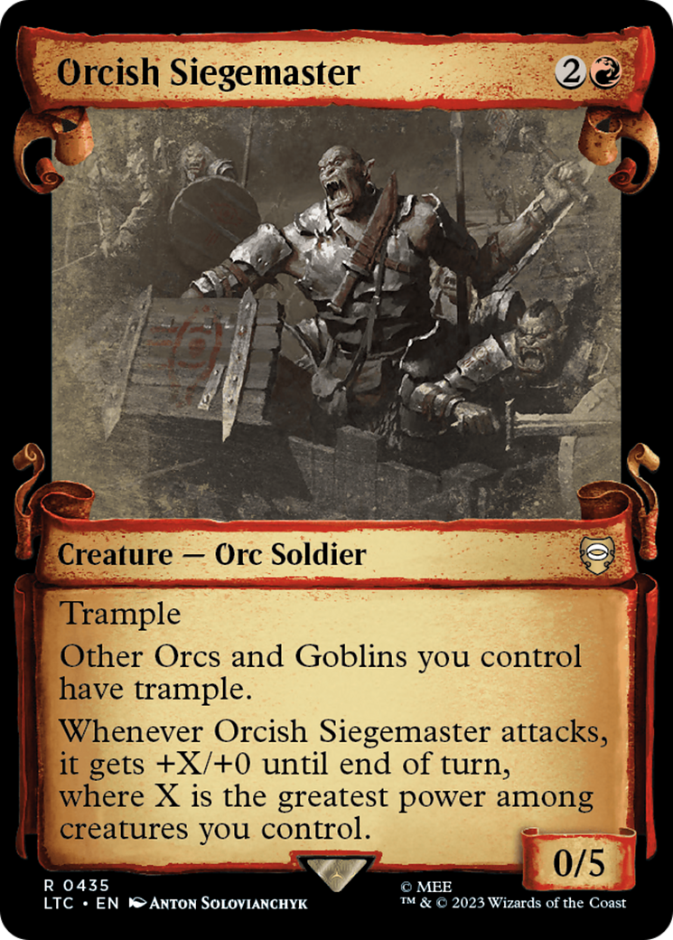 Orcish Siegemaster (Showcase Scrolls) (Showcase) (435) Foil - Tales of Middle-earth Commander