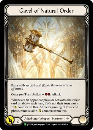 Gavel of Natural Order (JDG005) Cold Foil - FaB Promos
