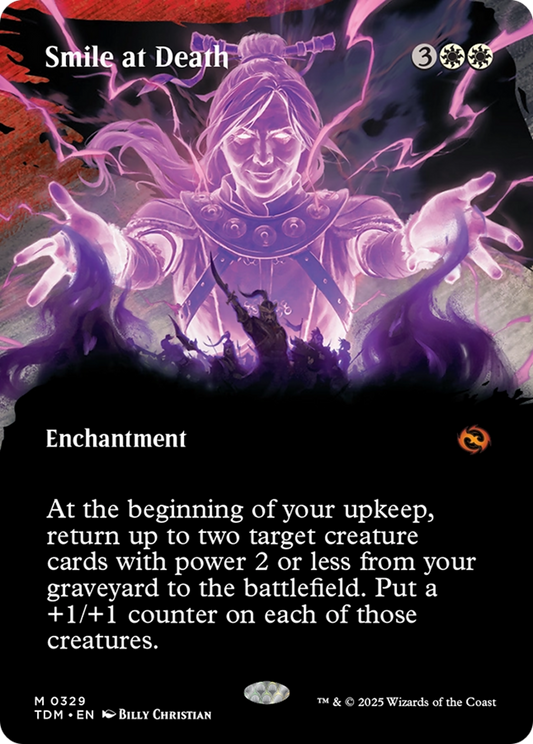 Smile at Death (329): (Showcase, enchantment)(Borderless) Foil