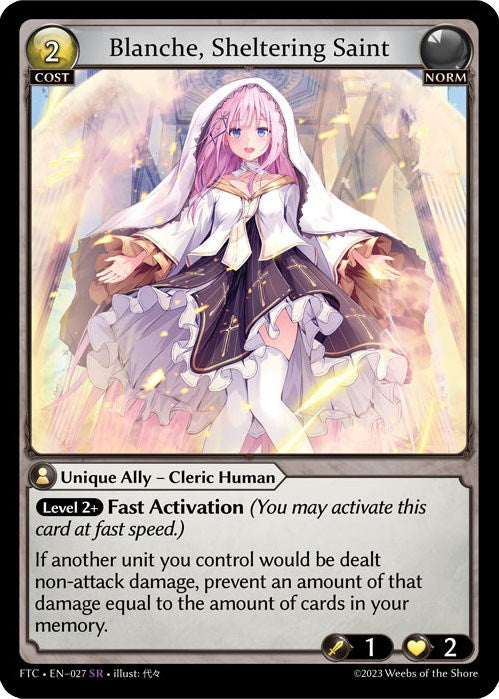 Blanche, Sheltering Saint (027) [Fractured Crown] Foil