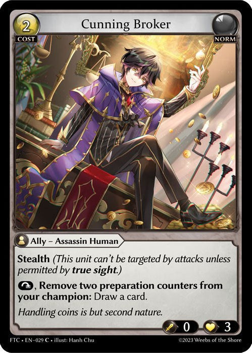 Cunning Broker (029) [Fractured Crown] Foil