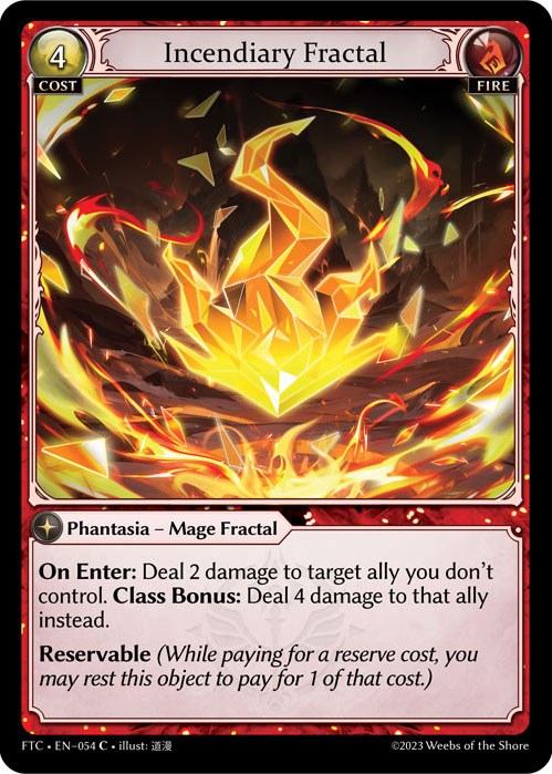 Incendiary Fractal (054) [Fractured Crown] Foil