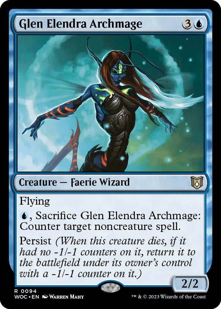 Glen Elendra Archmage [Wilds of Eldraine Commander] | Silver Goblin