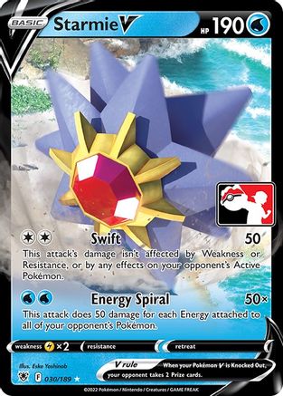 Starmie V (030/189) [Prize Pack Series Three] | Silver Goblin