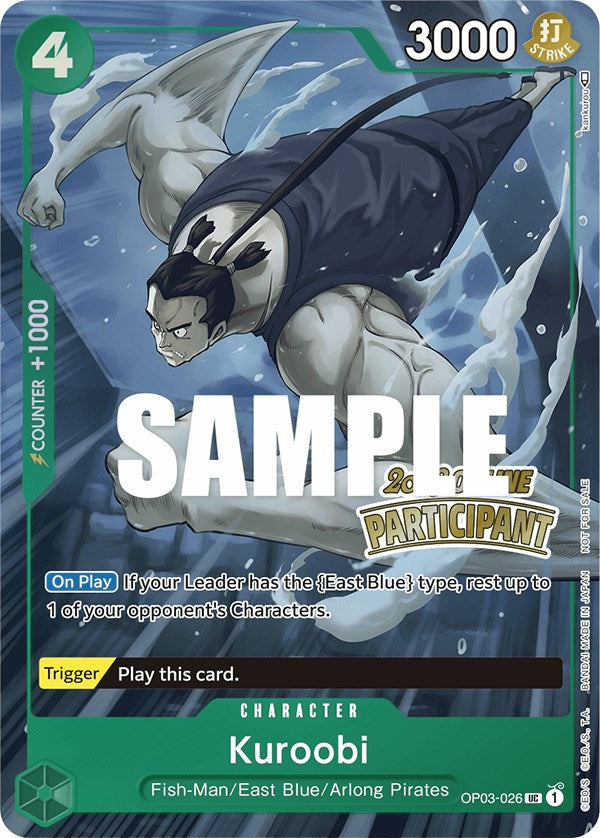 Kuroobi (Online Regional 2023) [Participant] [One Piece Promotion Cards] | Silver Goblin