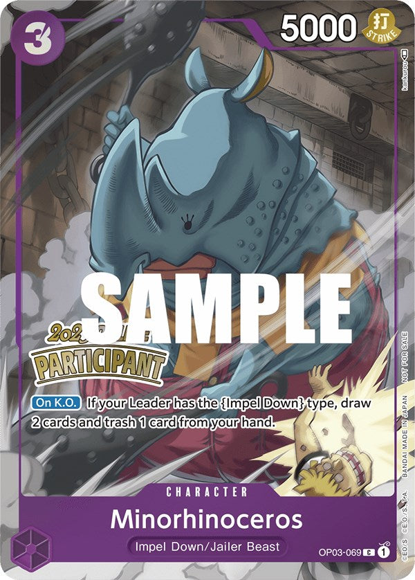 Minorhinoceros (Online Regional 2023) [Participant] [One Piece Promotion Cards] | Silver Goblin