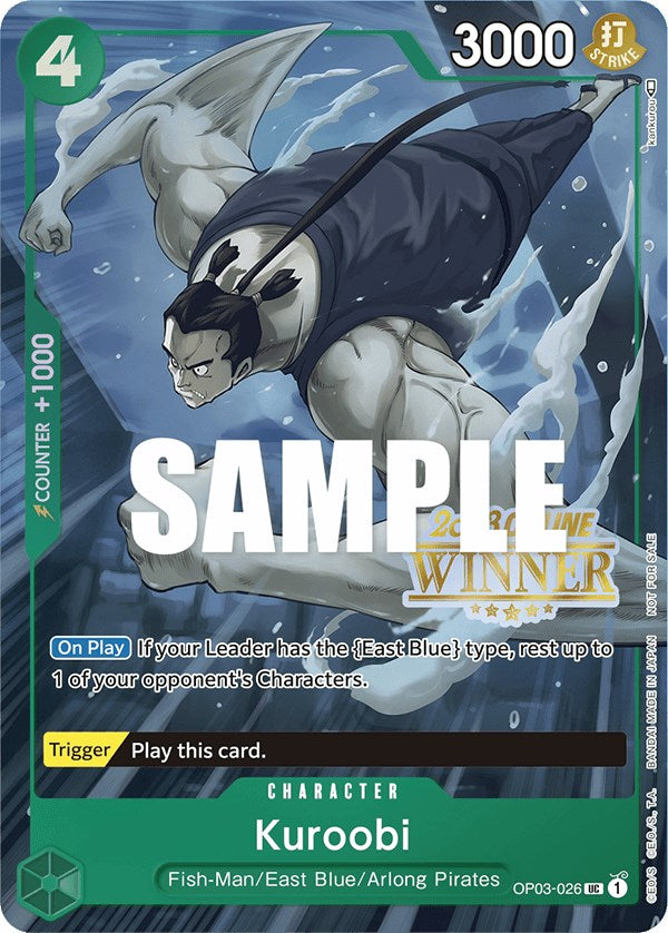 Kuroobi (Online Regional 2023) [Winner] [One Piece Promotion Cards] | Silver Goblin