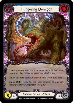 Hungering Demigon (Blue) (LGS167) Rainbow Foil - FaB Promos
