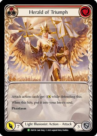 Herald of Triumph (Red) (FAB158) Rainbow Foil - FaB Promos