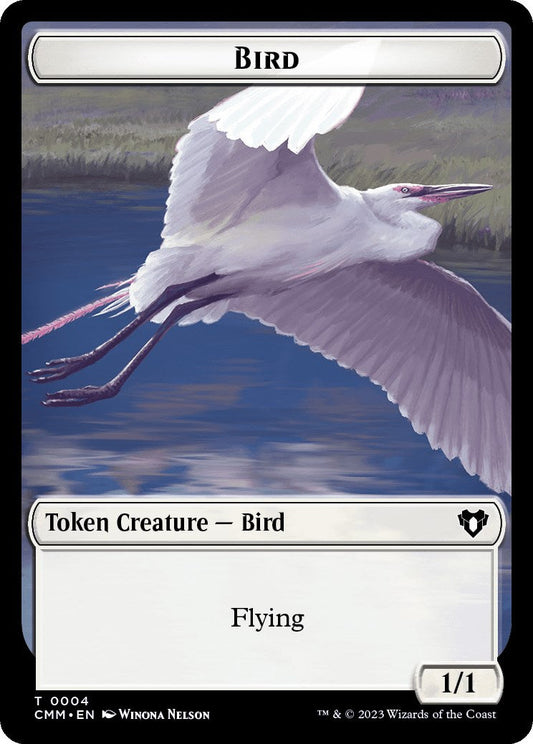 Bird // Goblin Double-Sided Token [Commander Masters Tokens] Foil