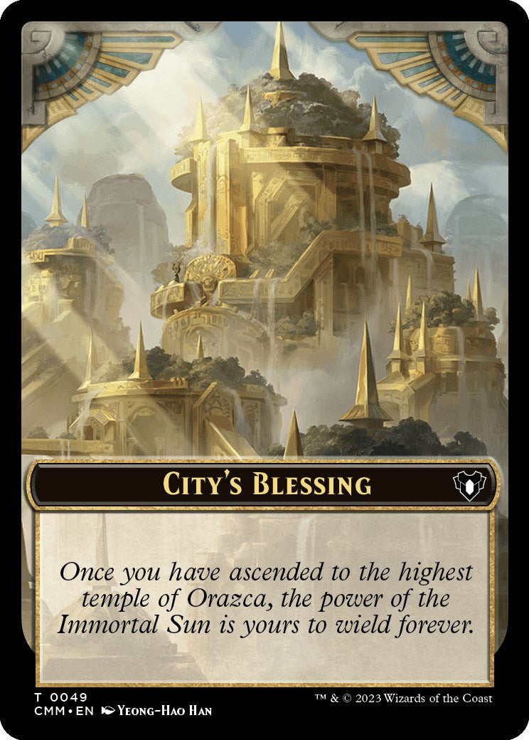 City's Blessing // Phyrexian Myr Double-Sided Token [Commander Masters Tokens] | Silver Goblin