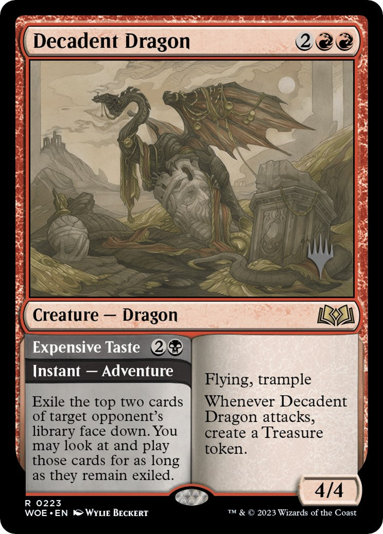 Decadent Dragon // Expensive Taste (Promo Pack) [Wilds of Eldraine Promos] Foil