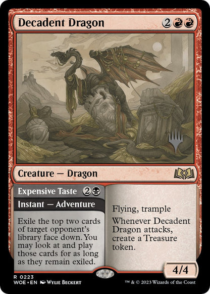 Decadent Dragon // Expensive Taste (Promo Pack) [Wilds of Eldraine Promos] Foil
