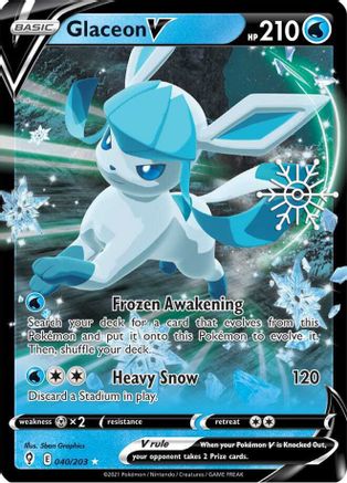 Glaceon V - 040/203 (Holiday Calendar) (40) Holofoil - Miscellaneous Cards & Products