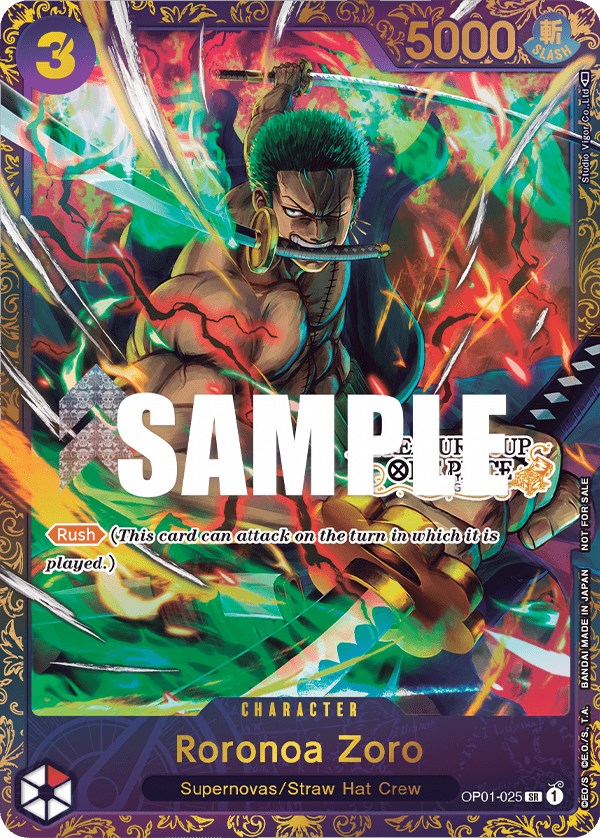 Roronoa Zoro (OP01-025) (Treasure Cup) [One Piece Promotion Cards] | Silver Goblin