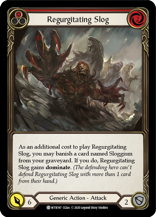 Regurgitating Slog (Red) [U-WTR197] (Welcome to Rathe Unlimited)  Unlimited Rainbow Foil | Silver Goblin