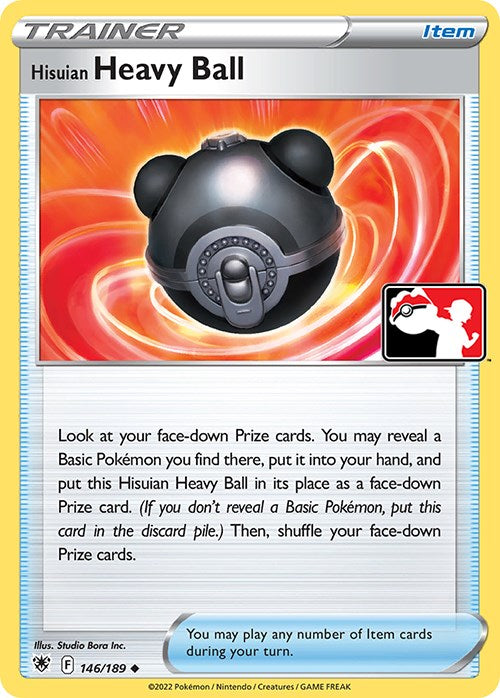 Hisuian Heavy Ball (146/189) [Prize Pack Series Three] | Silver Goblin