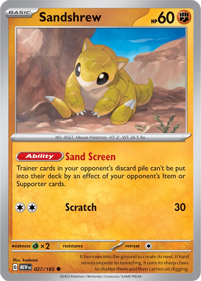 Sandshrew (027/165) [Scarlet & Violet: 151] | Silver Goblin