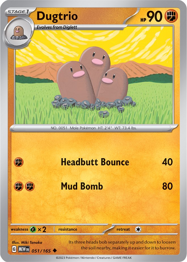 Dugtrio (051/165) [Scarlet & Violet: 151] | Silver Goblin