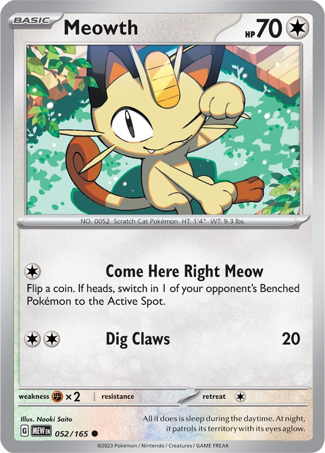 Meowth (052/165) [Scarlet & Violet: 151] | Silver Goblin