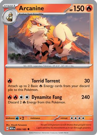 Arcanine (59) Reverse Holofoil - 151