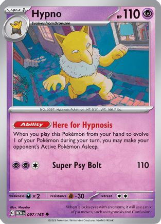 Hypno (97) Reverse Holofoil - 151