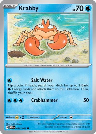 Krabby (98) Reverse Holofoil - SV Scarlet & Violet 151