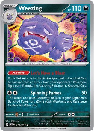 Weezing (110) Reverse Holofoil - 151