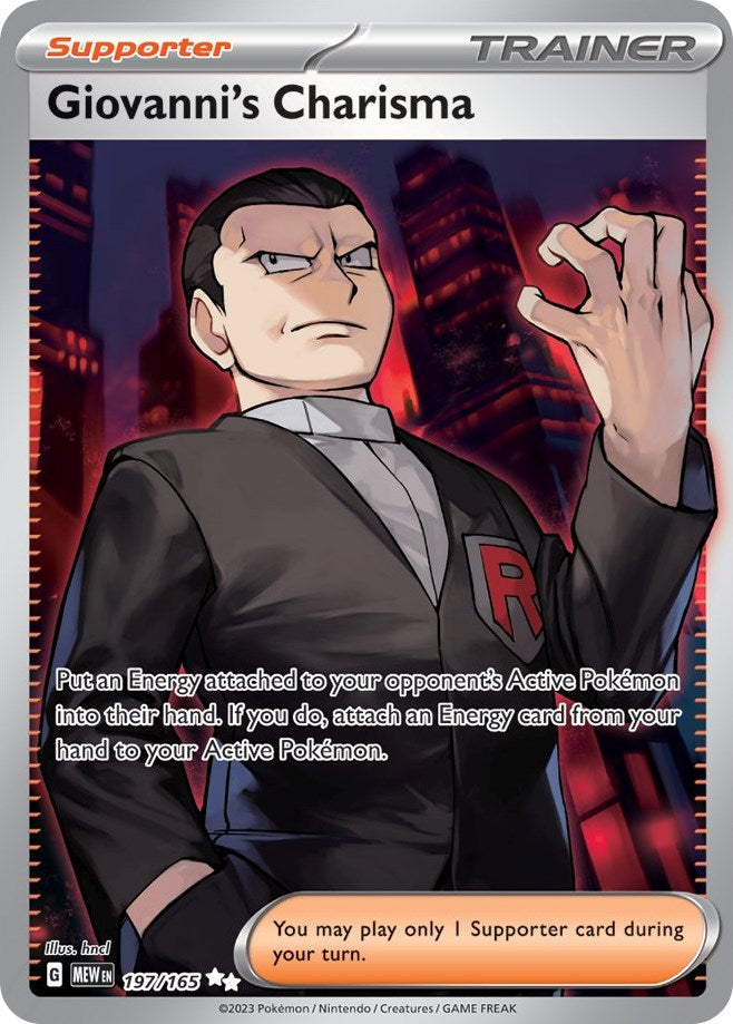 Giovanni's Charisma (197/165) [Scarlet & Violet: 151] | Silver Goblin