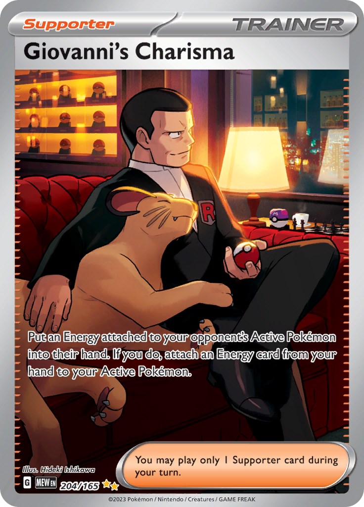 Giovanni's Charisma (204/165) [Scarlet & Violet: 151] | Silver Goblin