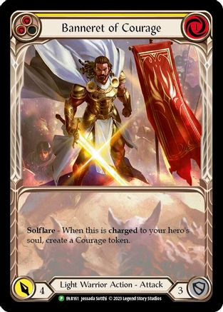 Banneret of Courage - FAB161 (FAB161) Rainbow Foil - Flesh and Blood: Promo Cards