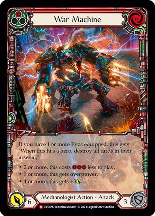 War Machine (Extended Art) (EVO056) Rainbow Foil - Bright Lights