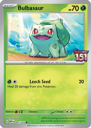 Bulbasaur - 001/165 (Best Buy Exclusive) (1) Reverse Holofoil - Miscellaneous Cards & Products