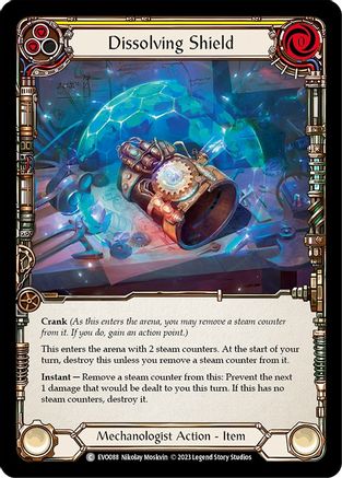Dissolving Shield (Yellow) (EVO088) Rainbow Foil - Bright Lights