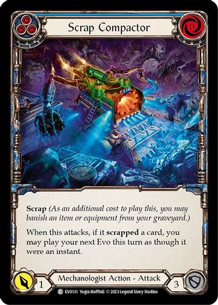 Scrap Compactor (Blue) (EVO131) Rainbow Foil - Bright Lights