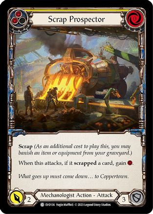 Scrap Prospector (Yellow) (EVO136) Rainbow Foil - Bright Lights