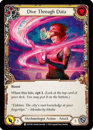 Dive Through Data (Yellow) (EVO190) Rainbow Foil - Bright Lights