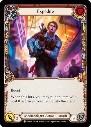 Expedite (Red) (EVO198) Rainbow Foil - Bright Lights