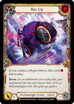 Rev Up (Yellow) (EVO184) Rainbow Foil - Bright Lights