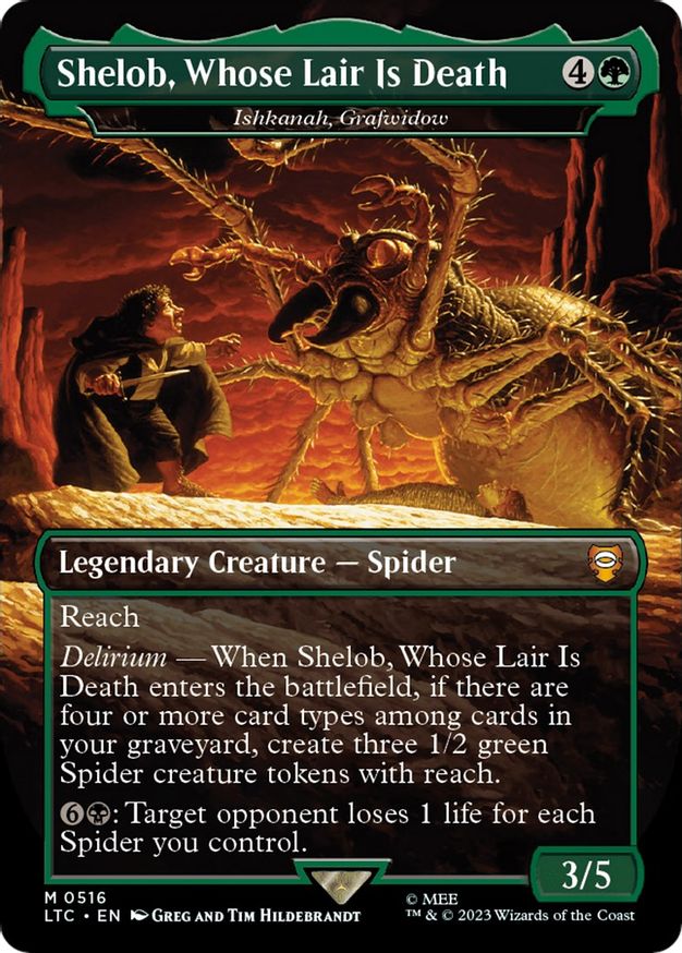 Shelob, Whose Lair Is Death - Ishkanah, Grafwidow (Borderless) [The Lord of the Rings: Tales of Middle-Earth Commander] | Silver Goblin