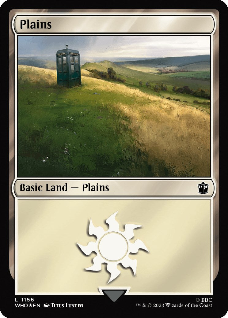 Plains (1156) (Surge Foil) [Doctor Who] | Silver Goblin