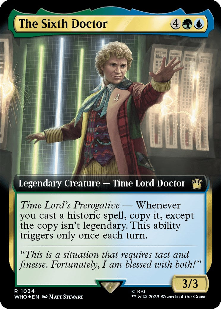 The Sixth Doctor (Extended Art) (Surge Foil) [Doctor Who] | Silver Goblin