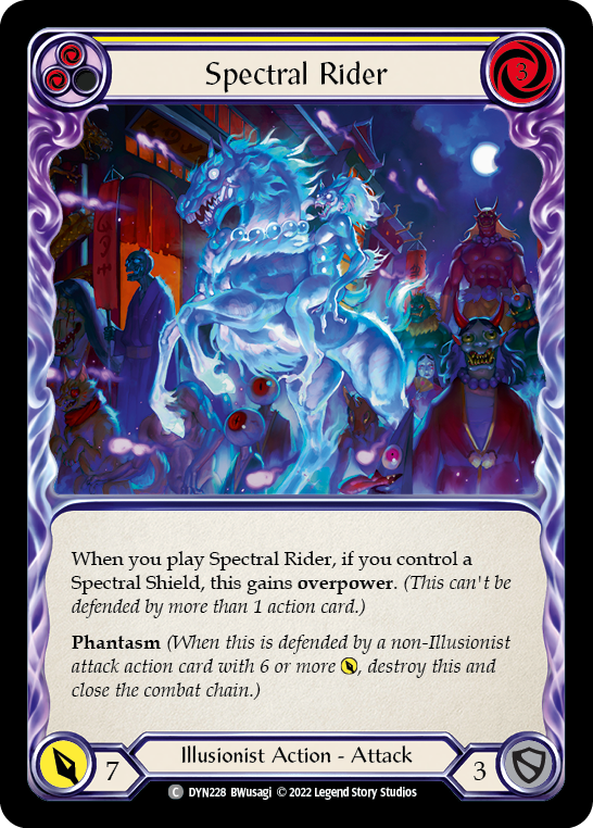 Spectral Rider (Yellow) [DYN228] (Dynasty)  Rainbow Foil | Silver Goblin