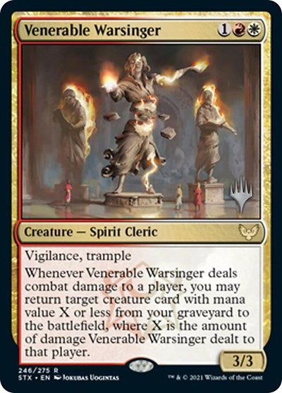 Venerable Warsinger (Promo Pack) [Strixhaven: School of Mages Promos] | Silver Goblin